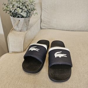 Authentic Lacoste slides size 10